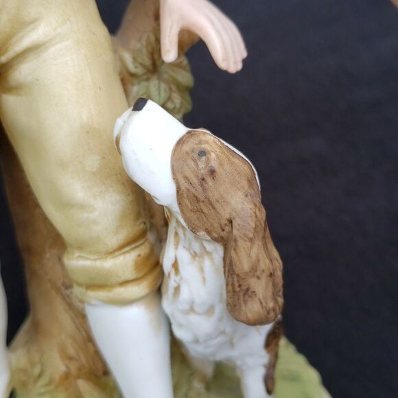 Vintage Homco Farm Boy with Wheat and Dog Porcelain Figurine #8805 - Picture 7 of 10
